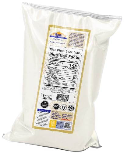 64oz (4lbs) 1.81kg Rani Rice (White) Flour Bulk ~ All Natural | Gluten Friendly | Vegan | NON-GMO | Kosher | Indian