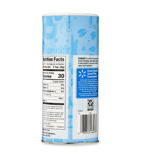 Generic 20 oz, (2 Pack) Premium Granulated Sugar in Easy-Pour Canister