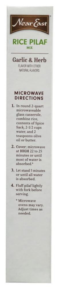 2 Pack (6.3 Oz. Near East Rice Pilaf - Garlic & Herb Each Box)