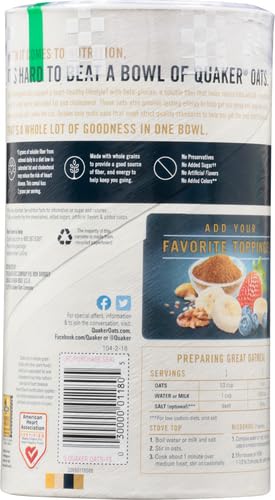 18 oz Quaker Oats Quick Oats Oatmeal