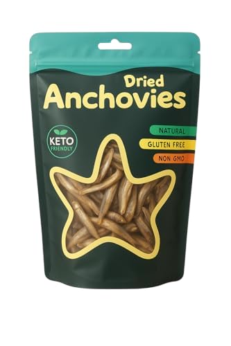 Generic Omega-3, 4oz (110g) Premium Extra Salty Dried Anchovies Savory Asian Seafood Snack, High Protein, Rich