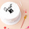Snlioek Black Sweet 16 Cake Topper,Acrylic Happy 16th Birthday Cake Decor for Sweet