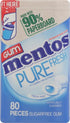 Mentos Pure Fresh Sugar-Free Chewing Gum with Xylitol, Fresh Mint, 80 Piece in Recyclable Paperboard Bottle