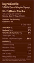 100% 1/2 Tree Juice Pure Grade A Maple Syrup | All Natural, Non GMO, Vegan, Gluten Free, Vegetarian, Paleo | Gallon Jug