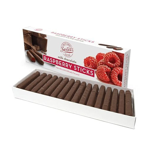 10.5 oz (Pack 5) Sweet Candy Company Dark Chocolate Fruit Flavored Sticks - Gourmet Chocolate Covered Sticks, Orange