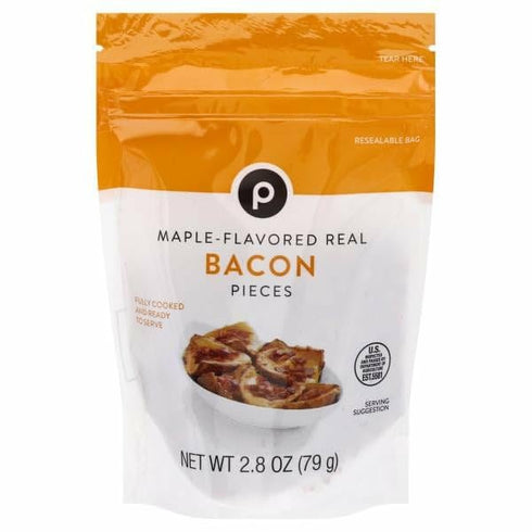 Generic Publix Maple-Flavored Real Bacon Pieces, 2.8 Oz - 3 Pack