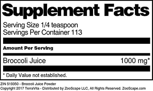 Terravita (4 oz, 519350) Broccoli Juice Powder ZIN: