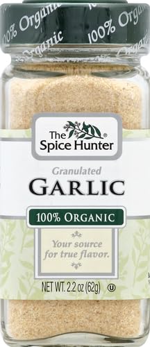 The Spice Hunter Garlic, Granulated, Organic, 2.2-Ounce Jar