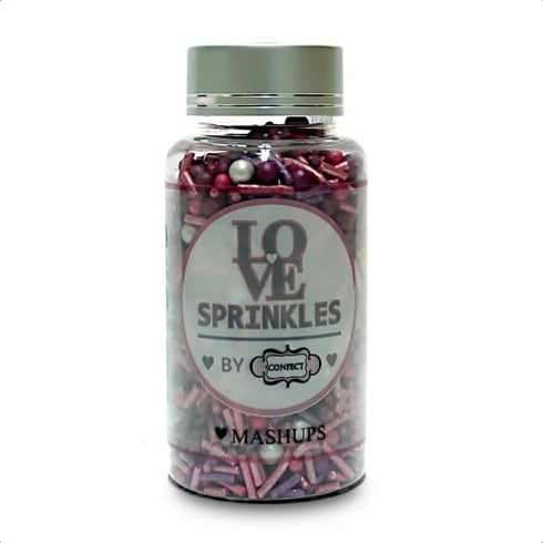 Jimmies 4.2 Oz Confect Cake Decorating Sprinkles Mix Pink & Purple with Pearl Sugar Balls Edible Cupcake & Cookie