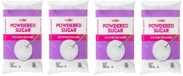 Generic Confectioners Powdered Sugar, (4 Bags, 1 lb each)