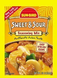 Sunbird Sweet and Sour Seasoning Mix, 0.87 Ounce, 4 Pack