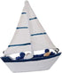 koTTIYA Sailboat Nautical Theme Wood Ship Model Mini Figurines Wooden Cake Topper for Mediterranean Home Furnishing