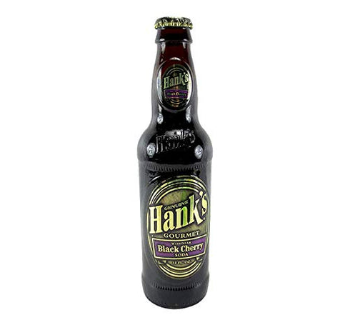 Soda Co. Genuine Hank's Gourmet Soda - 12 ounce Glass Bottles (Black Cherry, 12