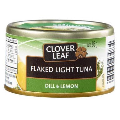 Clover Leaf 85g/3 oz., Flaked Light Tuna, Dill and Lemon (Imported from Canada)