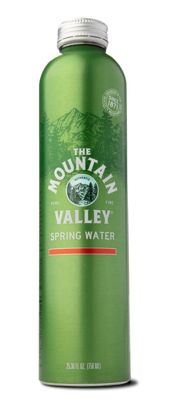 The Mountain Valley 750 mL 12pk he Mountain Valley Spring Water in Aluminum Can