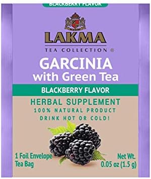 Lakma Garcinia Cambogia Green Tea with Blackberry, 25 Tea Bags