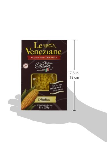 Le Veneziane Italian Gluten Free Corn Pasta, Ditalini, 250g