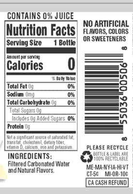 Hal's New York 20 Oz (Pack 24) Seltzer Water, Vanilla Creme Sparkling Water, Fl Bottles