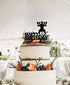Black Acrylic Dumbbells Birthday Cake Topper, Sports Theme Cake Decoration