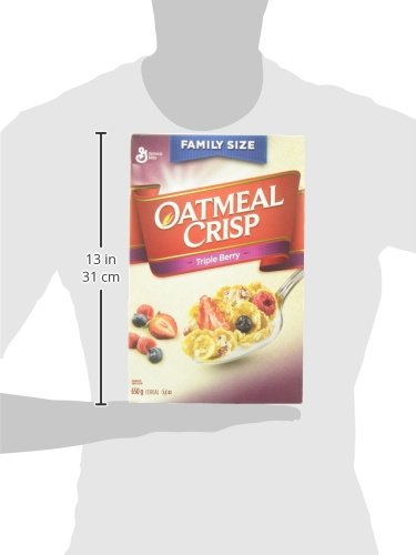 Oatmeal Crisp 650g/22.9oz, General Mills Family Size Triple Berry Cereal, (Imported from Canada)