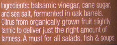 Organic Citrus Balsamic Reduced Vinegar - Non-GMO