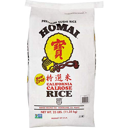 Homai Medium Grain Calrose Rice , 25lbs