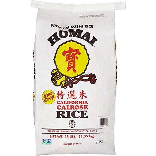 Homai Medium Grain Calrose Rice , 25lbs