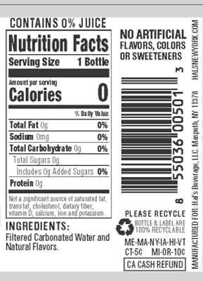 Hal's New York Seltzer Water 20 Oz (Pack 12) , Lime Sparkling Water, Fl Bottles