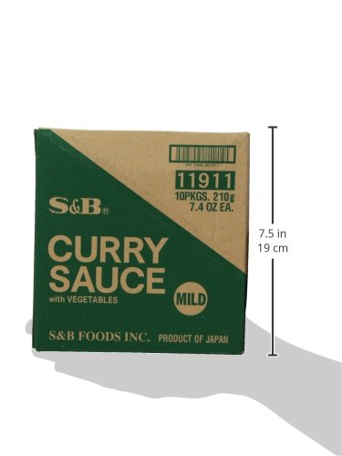 S&B 7.4-Ounce (Pack 10) Curry Sauce with Vegetables Mild