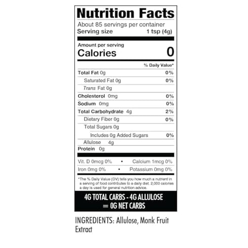 (12 oz, 2 Pack) Wholesome Yum Besti Natural Sugar Substitute - Keto Granulated Monk Fruit Sweetener Blend With Allulose