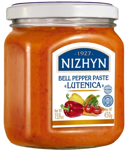 Nezhin Lutenica Bell Pepper Spread Paste with Carrots and Tomatoes, No Added