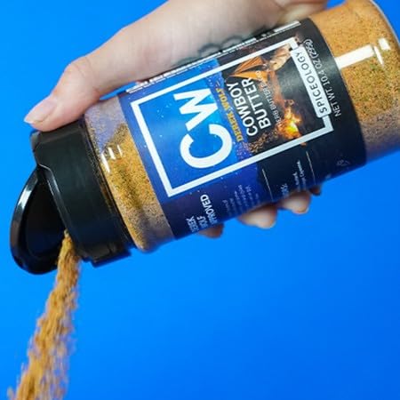 10.4 oz Spiceology Derek Wolf Cowboy Butter Seasoning Bold & Buttery Blend with Garlic, Smoked Paprika & Mustard