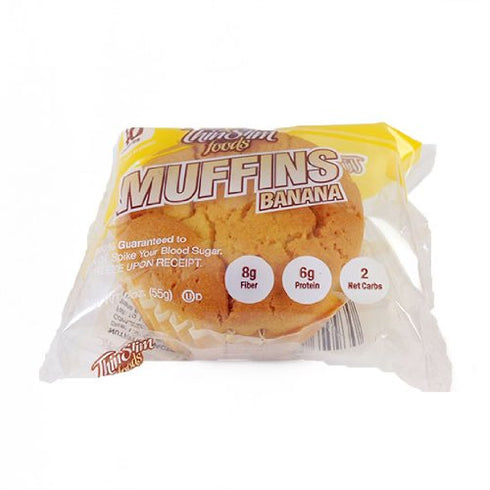 ThinSlim Foods 40 Calorie Low Carb Banana Muffins - Keto-Friendly 4 Pack
