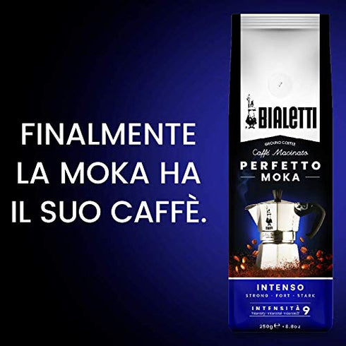 Bialetti Perfetto Moka Café Moulu Intenso Dark Roast 250 g (Strong)