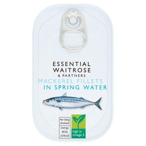 Waitrose Essential Mackerel in Spring Water 125g
