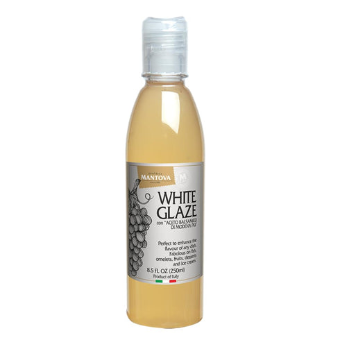 Mantova White Glaze with Balsamic Vinegar, Perfect for Ice Cream, Marinades, Cocktails,