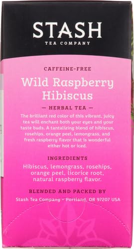 20 Count (Pack 1) Stash Tea Wild Raspberry Hibiscus tea