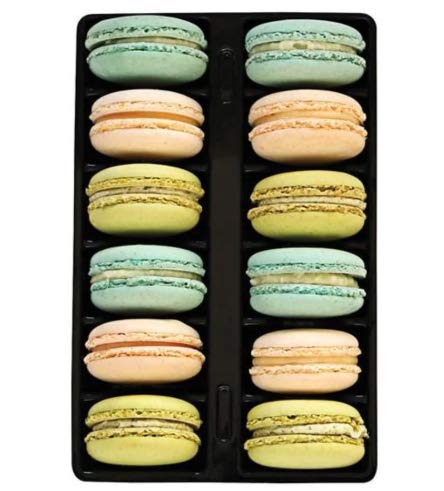 Basil Grocery 36 Almond Flour Parisian Macarons (Most Colorful Tastes) Hand Crafted Original Recipe pcs