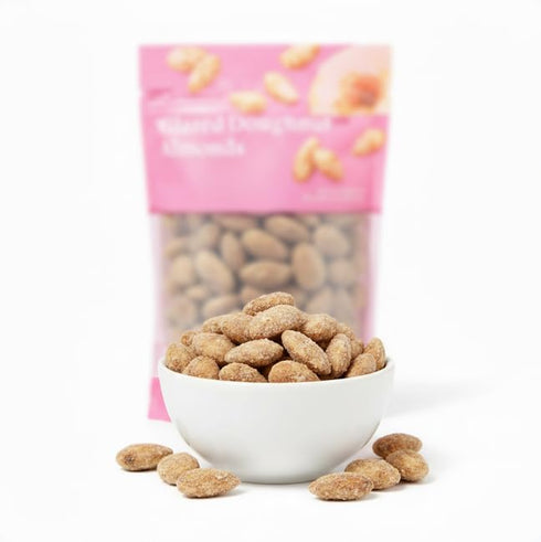 Generic Powdered Sugar Donut Flavored Cashews, Sweet Glazed Coated Nuts, Gluten Free Crunchy