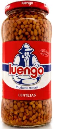 Luengo Spanish Cooked Lentils Lentejas NET WT 570g