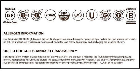 13oz ZEGO Foods Organic, Superfood Oatmeal & Muesli, Certified Gluten Free (Cinnamon Twist)