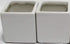 Athena's Garden Set 2 2" 3" A of Live Succulents in White Square Pots Each Supported with Natural Polished River Rocks