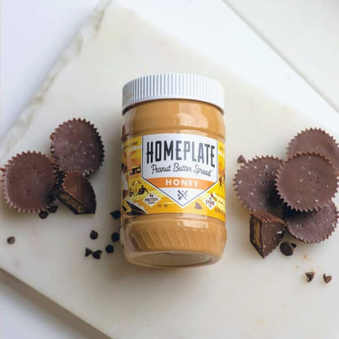 7g 1 -Pack 16 oz. HomePlate Peanut Butter | Honey | Pure Peanut | Made in the USA | Perfect for PB&J sandwiches |