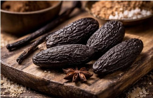 3 100% Premium Tonka Beans Whole Pieces | Natural Dried Tonquin Beans | Intense Vanilla, Almond & Spice Aroma | Gourmet