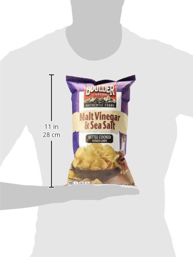 5 oz Boulder Canyon Kettle Cooked Potato Chips, Malt Vinegar and Sea Salt