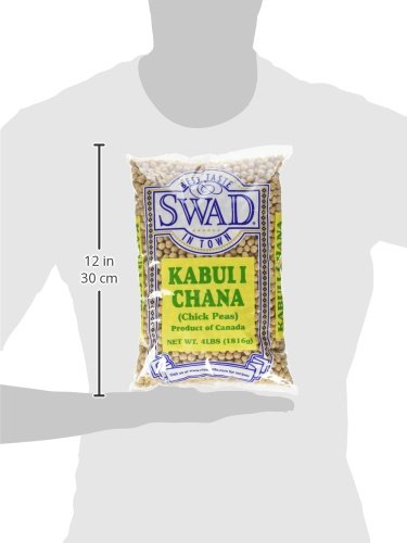 Great Bazaar 4 Swad - Indian Whole White Garbanzo Beans-Kabuli Chana Dal, Pound