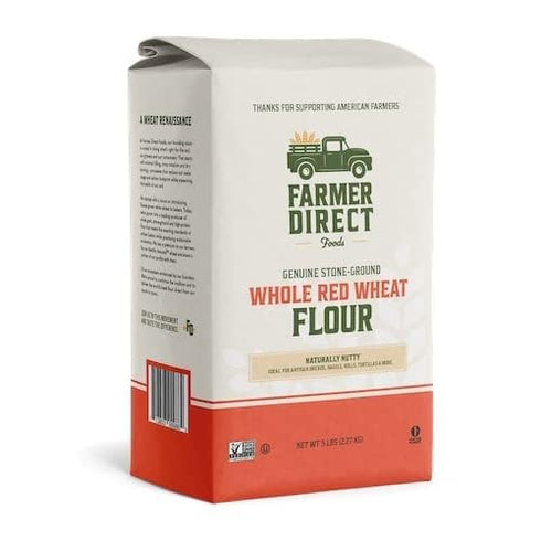10 LBS (2 Pack) Whole Red Wheat Flour | Farmer Direct Foods | Bread | | Easily Digestible | Non-GMO | Made in USA |