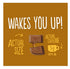 1 1/2 50 AWAKE Caffeinated Chocolate Bites, Caramel Chocolate Energy Snack, Bite Equals Cup of Coffee, Bites
