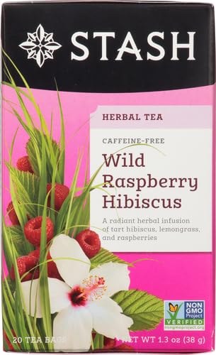 20 Count (Pack 1) Stash Tea Wild Raspberry Hibiscus tea