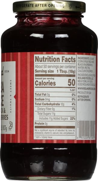 Melba 32 Roland Sauce with Black and Red Raspberries, Ounce